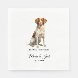 Guardanapo De Papel Casamento de Cocktail de Pet de Brittany Spaniel