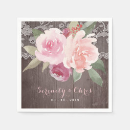 Guardanapo De Papel Casamento de coloração aquática russa com rendas v