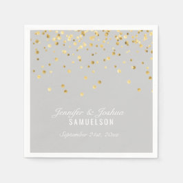 Guardanapo De Papel Casamento de Confetti, Dourado, de CINZAS LUMINOSA