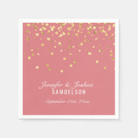 Casamento de Confetti Dourado ROSA SALMON Personal