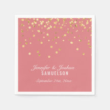 Casamento de Confetti Dourado ROSA SALMON Personal