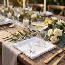 Casamento de coquetel desenhado à mão minimalista