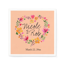 Casamento de Coração das Flores de Aquarela | pêss