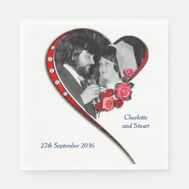 Guardanapo De Papel Casamento de Coração Insuflável