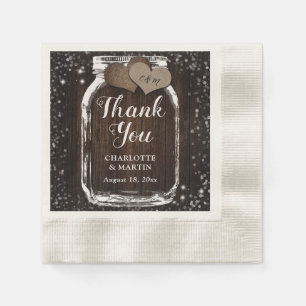Guardanapo De Papel Casamento de Corações de Duas Burlap