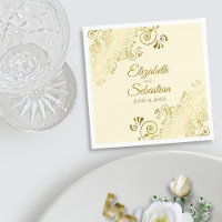 Casamento de Creme Elegante de Filigre Floral Dour