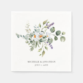 Guardanapo De Papel Casamento de Daisies Brancas