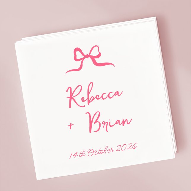 Guardanapo De Papel Casamento de Desenho de Fita de Arco Redesenhado c (Criador carregado)