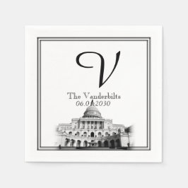 Guardanapo De Papel Casamento de Destino de Washington DC Napkin