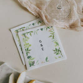 Guardanapo De Papel Casamento de Destino Greenery Summer Napkin