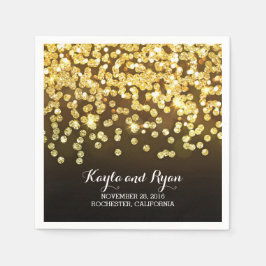 Guardanapo De Papel casamento de diamantes de ouro