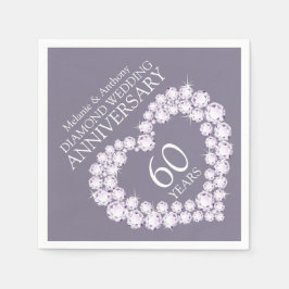 Guardanapo De Papel Casamento de Diamond Nome do Aniversário guardanap