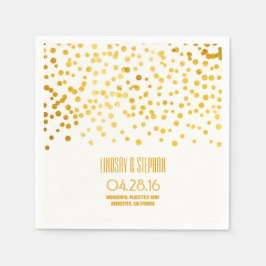 Guardanapo De Papel casamento de dourada foil confetti