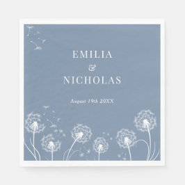 Guardanapo De Papel Casamento de Dusty Blue Wildflower