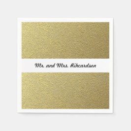 Guardanapo De Papel Casamento de Efeito de Folha de Ouro