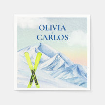 Casamento de estância de esqui nas montanhas