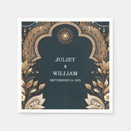 Guardanapo De Papel Casamento de Estilo Indiano Palace Hindi Henna Meh