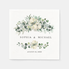 Guardanapo De Papel Casamento de Eucalipto Verdejante