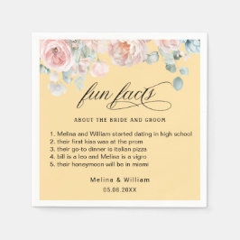 Guardanapo De Papel Casamento de Fatos de Diversão Floral Cor-de-Rosa-