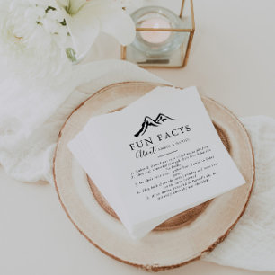 Guardanapo De Papel Casamento de Fatos Divertidos da Montanha Branca N