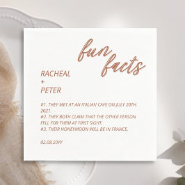 Guardanapo De Papel Casamento de Fatos Divertidos da Tipografia Terrac