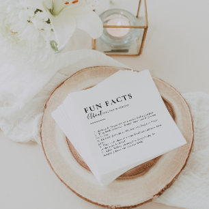 Guardanapo De Papel Casamento de Fatos Divertidos da Trivia da Caligra