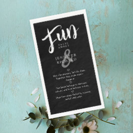 Guardanapo De Papel Casamento de Fatos Divertidos de Escrita Branca Br