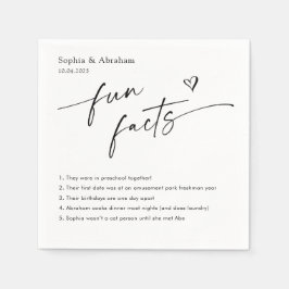 Guardanapo De Papel Casamento de fatos divertidos do Casal moderno