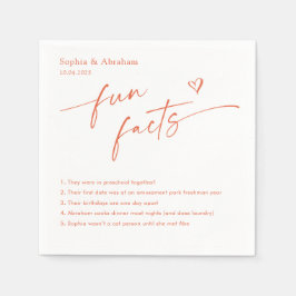 Guardanapo De Papel Casamento de fatos divertidos do Casal moderno