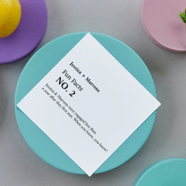 Guardanapo De Papel Casamento de fatos divertidos, janto de ensaio, ch (Criador carregado)