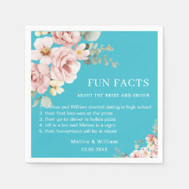 Guardanapo De Papel Casamento de Fatos Florais Rosa Moderno