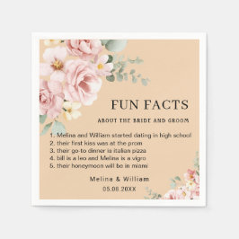 Guardanapo De Papel Casamento de Fatos Florais Rosa Moderno