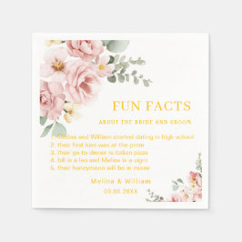 Guardanapo De Papel Casamento de Fatos Florais Rosa Moderno