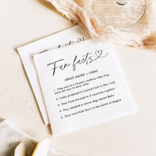 Guardanapo De Papel Casamento de Fatos Mínimos Modernos
