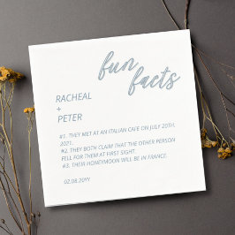 Guardanapo De Papel Casamento de Fatos Modernos Brancos e Azuis