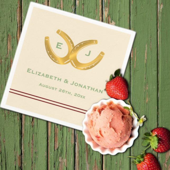 Guardanapo De Papel Casamento de ferraduras ocidentais (Criador carregado)