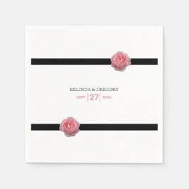 Guardanapo De Papel Casamento de Fita Negra Rosa Rosa Rosa Rosa Rosa R