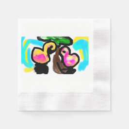 Guardanapo De Papel Casamento de flamingos Rosa