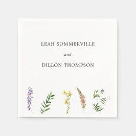 Guardanapo De Papel Casamento de Flor Floral de Boho Russo Simples