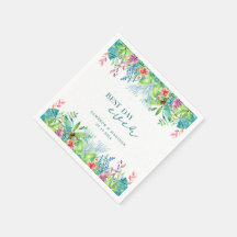 Casamento De Flor Tropical Pintada À Mão