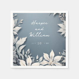 Guardanapo De Papel Casamento de flores de inverno nítidas