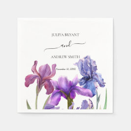 Guardanapo De Papel Casamento de flores de Iris