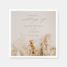 Guardanapo De Papel Casamento de Flores de Outono Boho