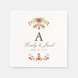 Guardanapo De Papel Casamento de Flores do País