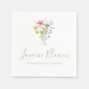 Guardanapo De Papel Casamento de flores silvestres Amor em flor