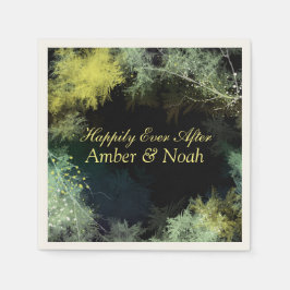 Guardanapo De Papel Casamento de Floresta Branca