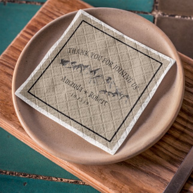 Guardanapo De Papel Casamento de Floresta de Madeira de Montanha Perso (Criador carregado)