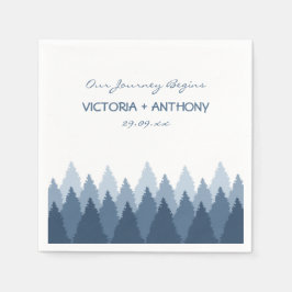 Guardanapo De Papel Casamento de Florestas Azuis