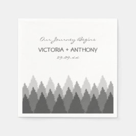 Guardanapo De Papel Casamento de Florestas de cinza