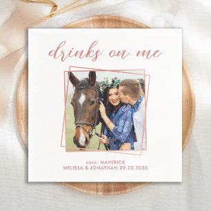 Guardanapo De Papel Casamento de Fotografias Personalizadas Dourado El